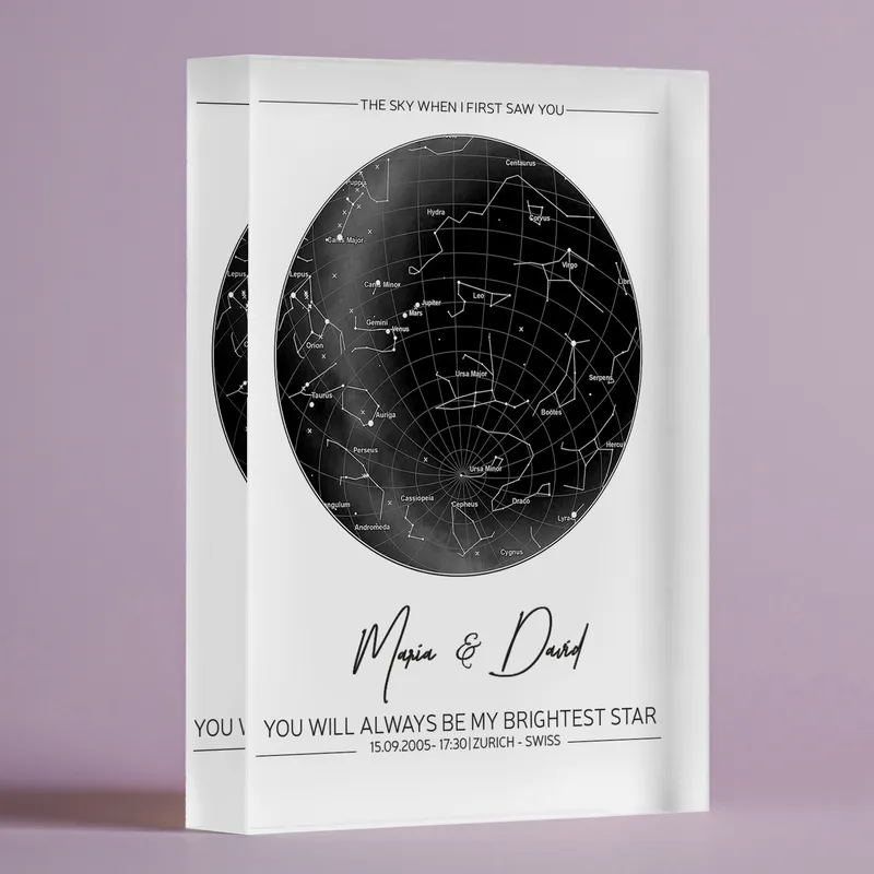 Special Day's Star Map Printed Plesxiglass Gift