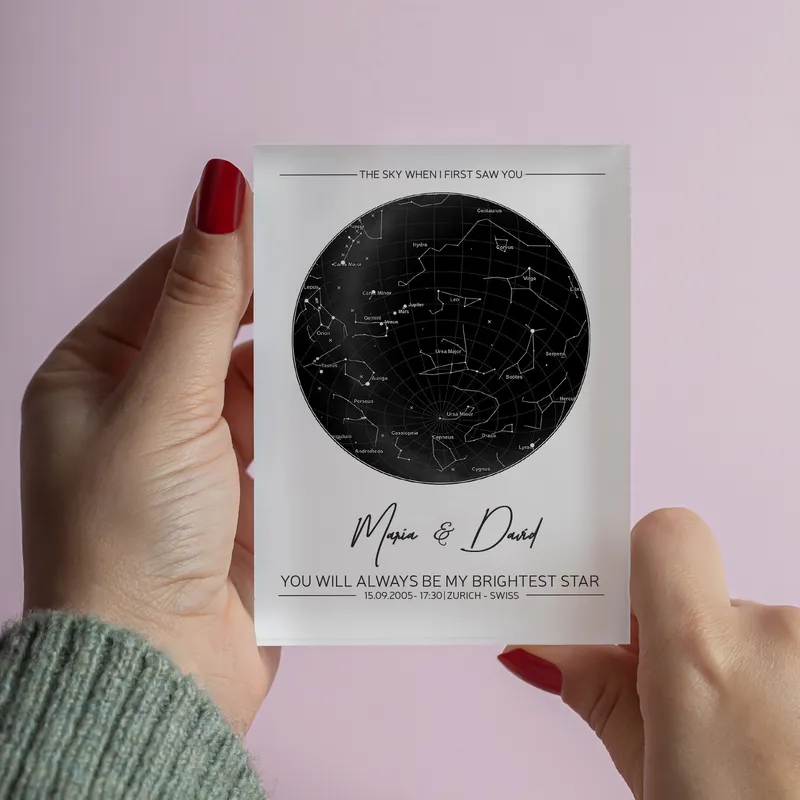 Special Day's Star Map Printed Plesxiglass Gift