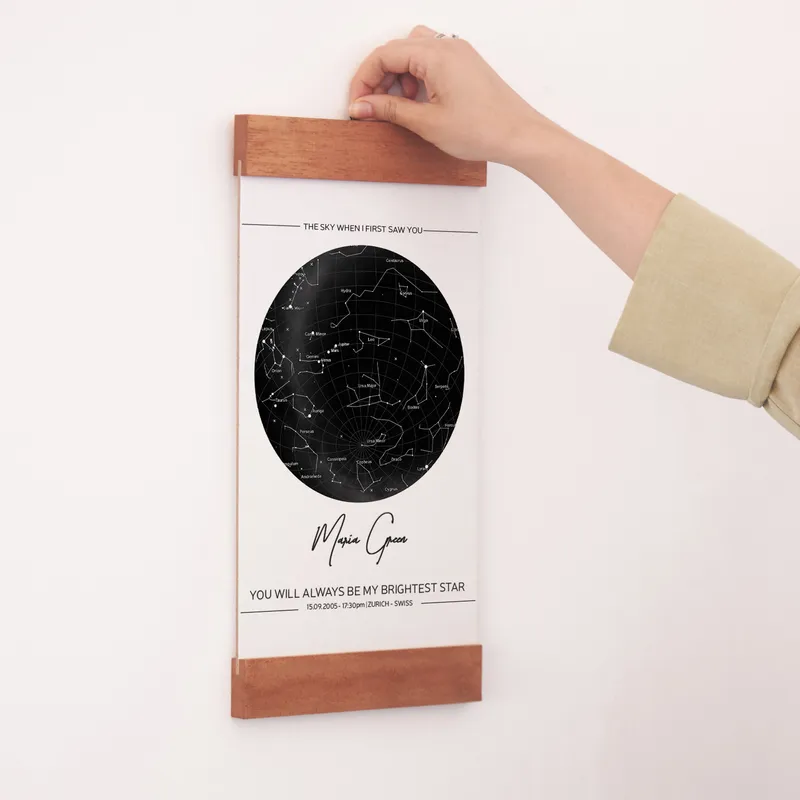 Special Day's Star Map Wooden Frame