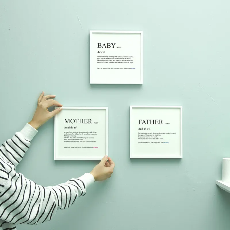 Special Father-Mother-Baby Designed Frame Set