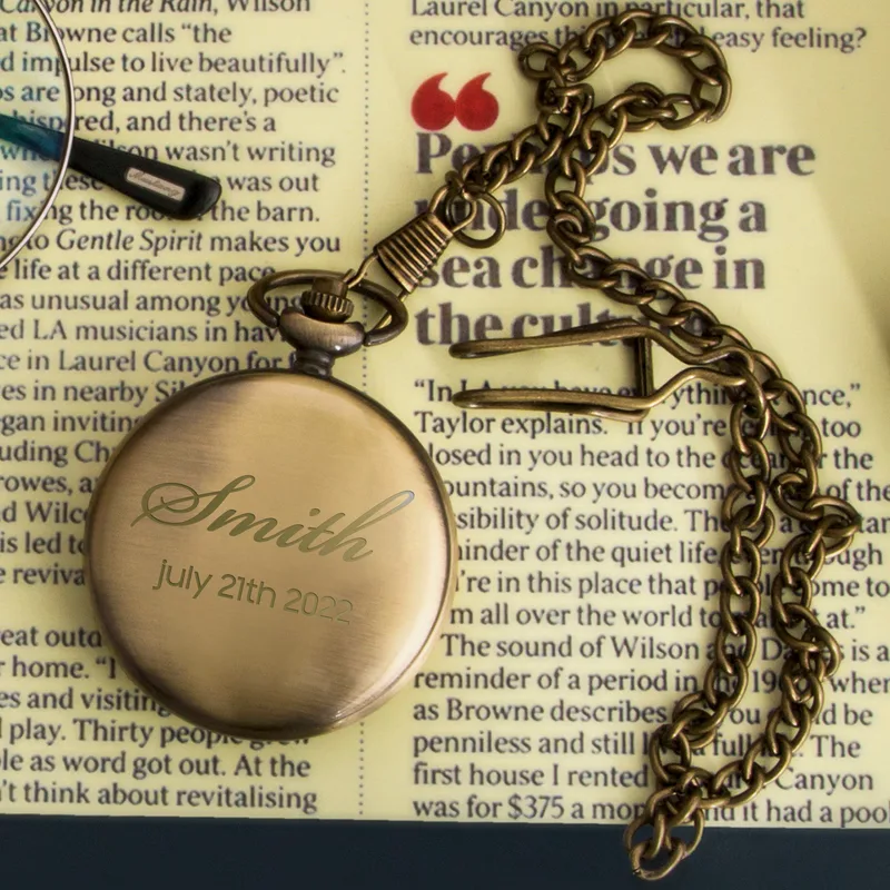Special Message Pocket Watch for Bride's Father Thank You Gift