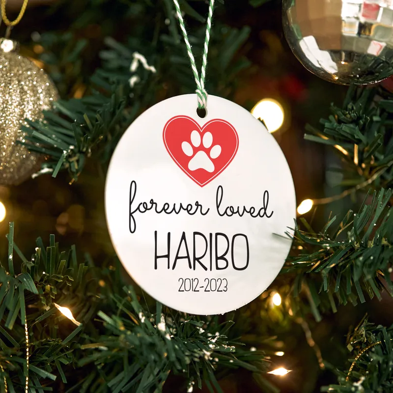 Special Named Pine Tree Ornament for Pets