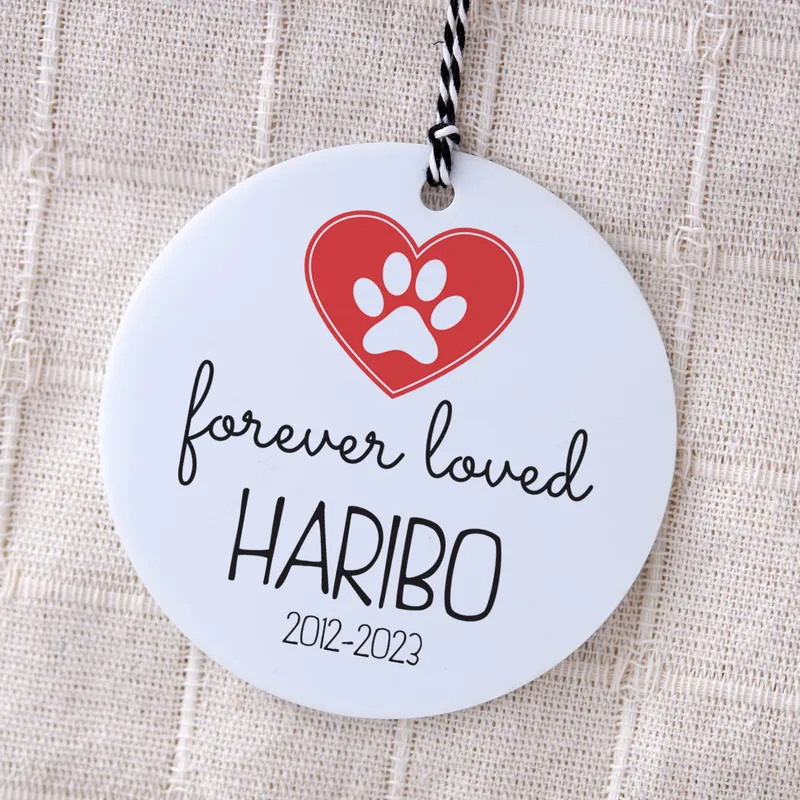 Special Named Pine Tree Ornament for Pets