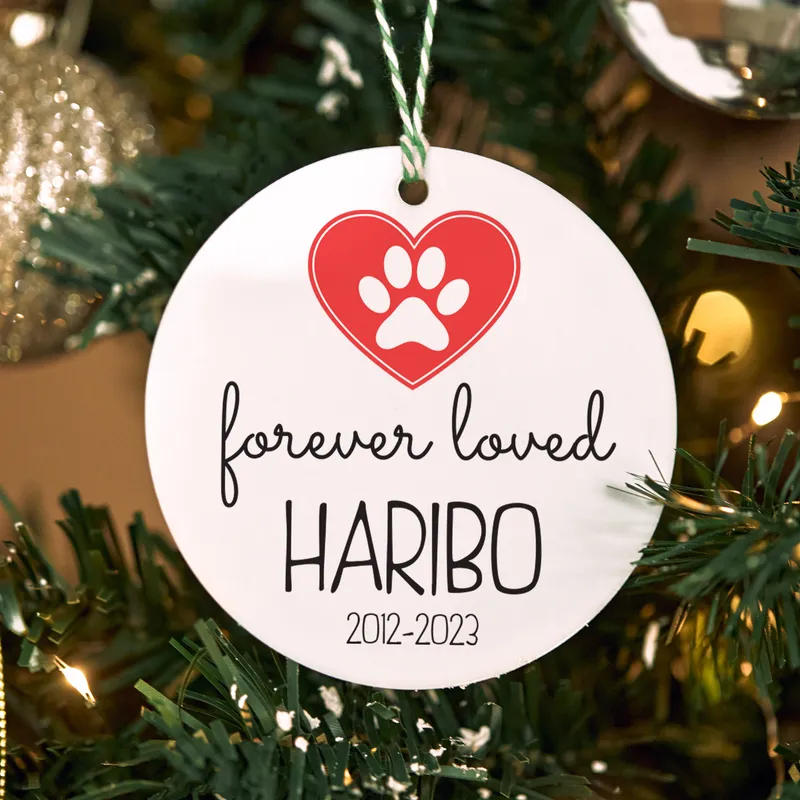 Special Named Pine Tree Ornament for Pets