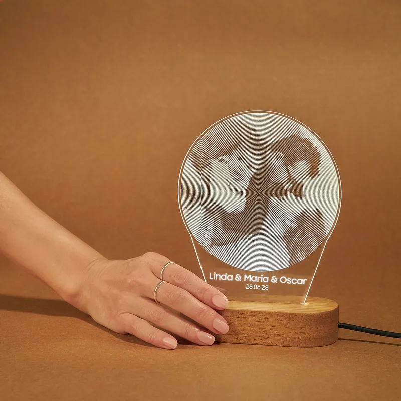 Spiral Designed Photo Led Lamp