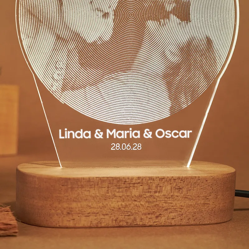 Spiral Designed Photo Led Lamp