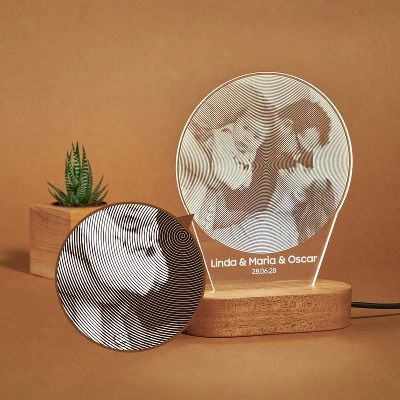 Spiral Designed Photo Led Lamp