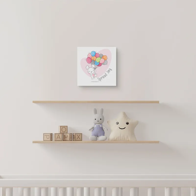 Joyful Cartoon Canvas for Baby Room Decor