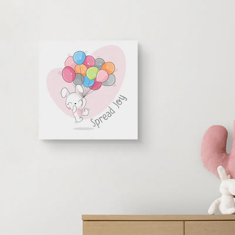 Joyful Cartoon Canvas for Baby Room Decor