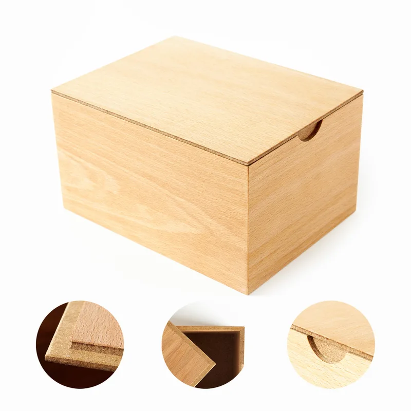 Elegant Beechwood Keepsake Box with Sliding Lid