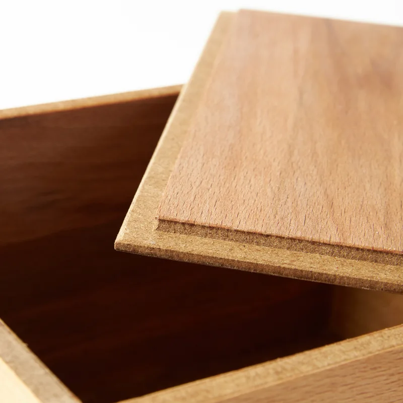 Elegant Beechwood Keepsake Box with Sliding Lid