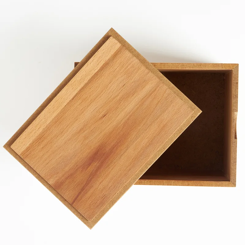 Elegant Beechwood Keepsake Box with Sliding Lid