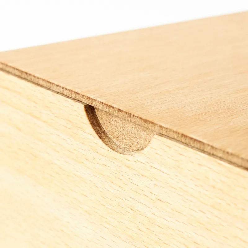 Elegant Beechwood Keepsake Box with Sliding Lid