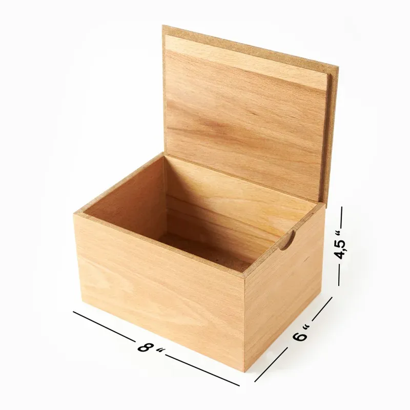 Elegant Beechwood Keepsake Box with Sliding Lid
