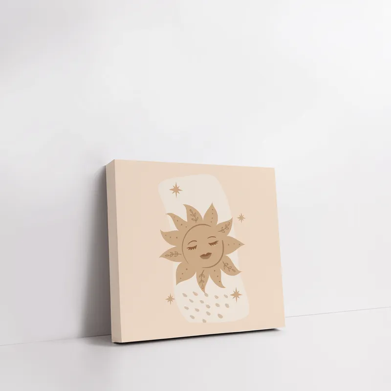 Star and Planet | Minimal Designed 2-Piece Canvas