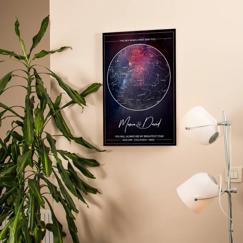 Starry Sky Map Galaxy-themed Canvas Art 15.75 x 23.5