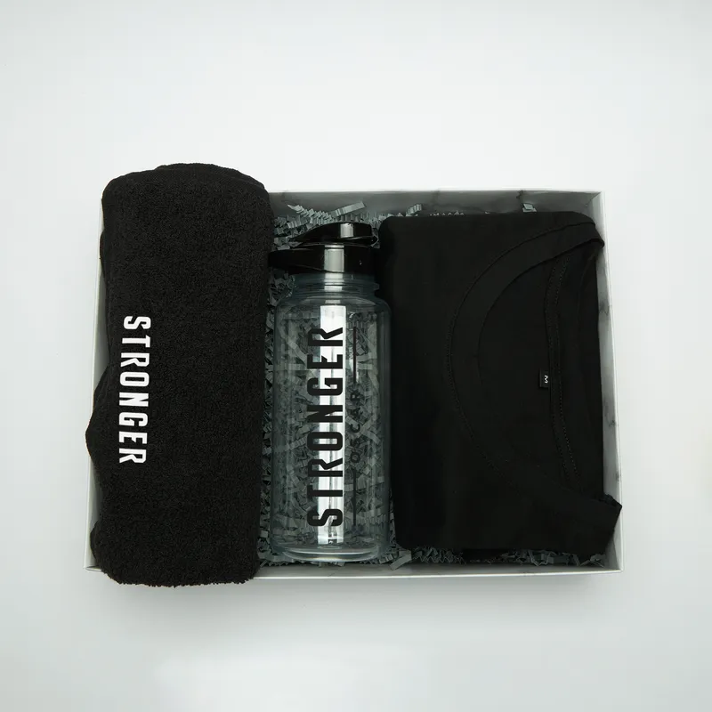 Stronger Theme Gift Set with Towel, Tshirt and Bottle