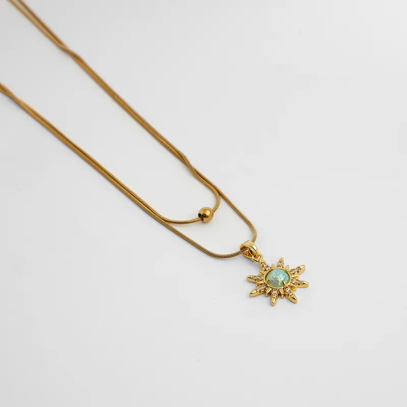 Sunflower Pendant Necklace