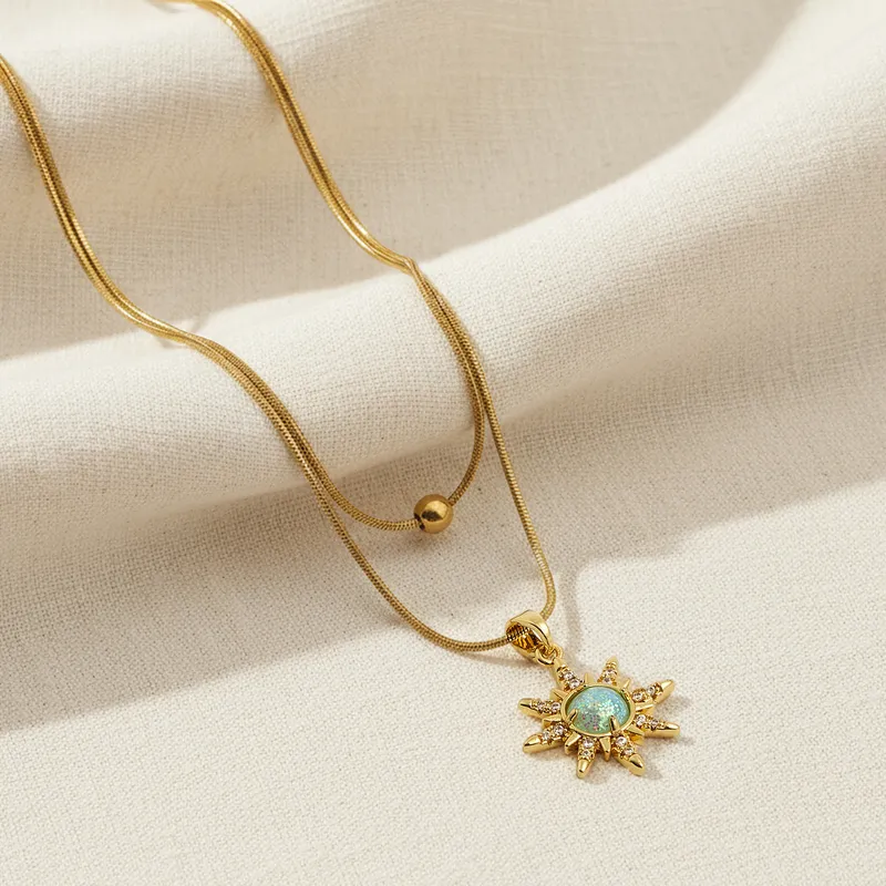 Sunflower Pendant Necklace