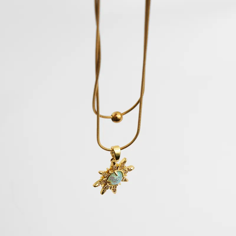 Sunflower Pendant Necklace