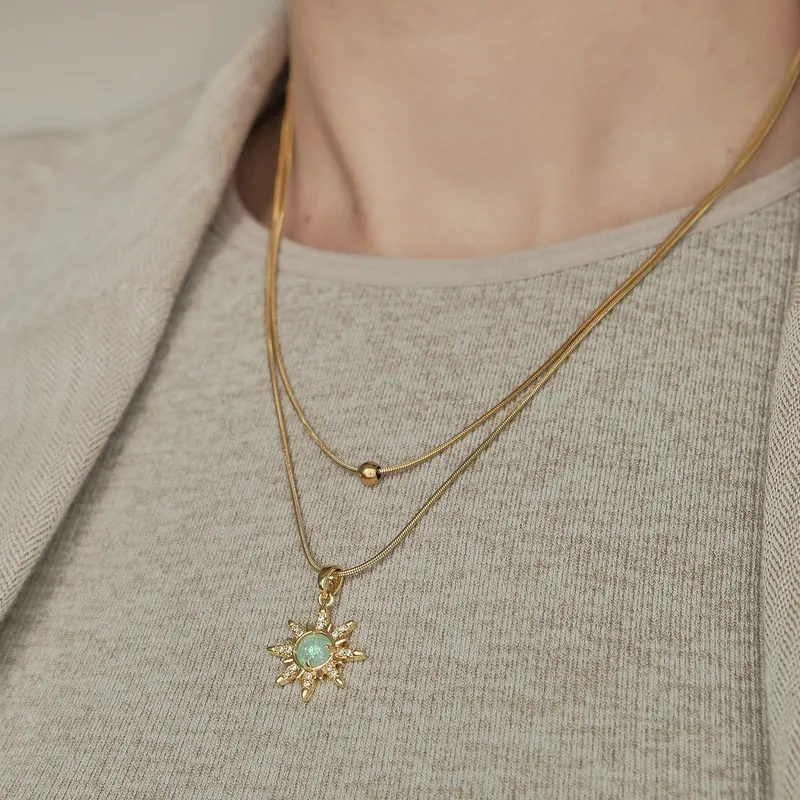 Sunflower Pendant Necklace