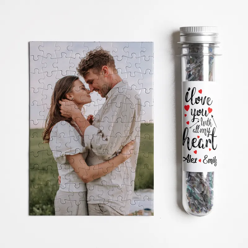 Personalised Photo Puzzle in Capsule Bottle - 99 Pieces
