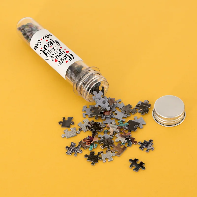 Surprise Gifts for Couples Personalized Mini Puzzle in Storage Tube