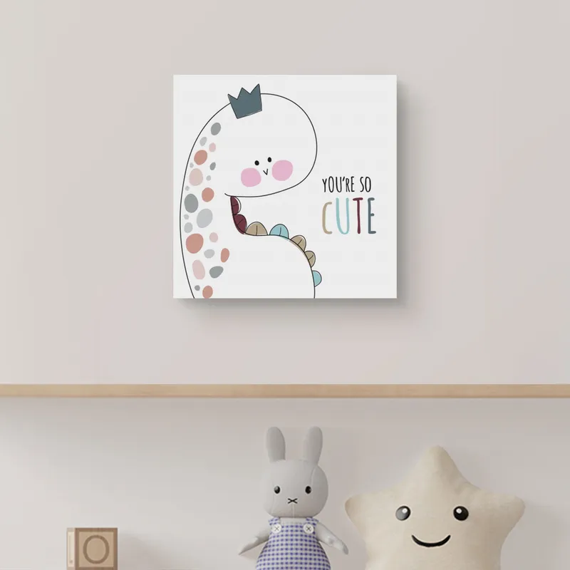 Sweet Dinosaur Designed Canvas