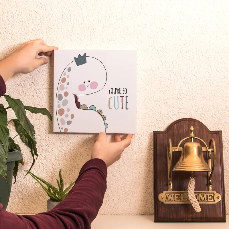 Sweet Dinosaur Designed Canvas