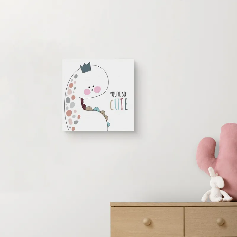 Sweet Dinosaur Designed Canvas