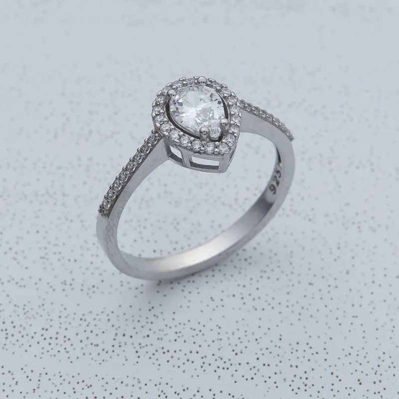 Teardrop Zircon Ring Gift for Her