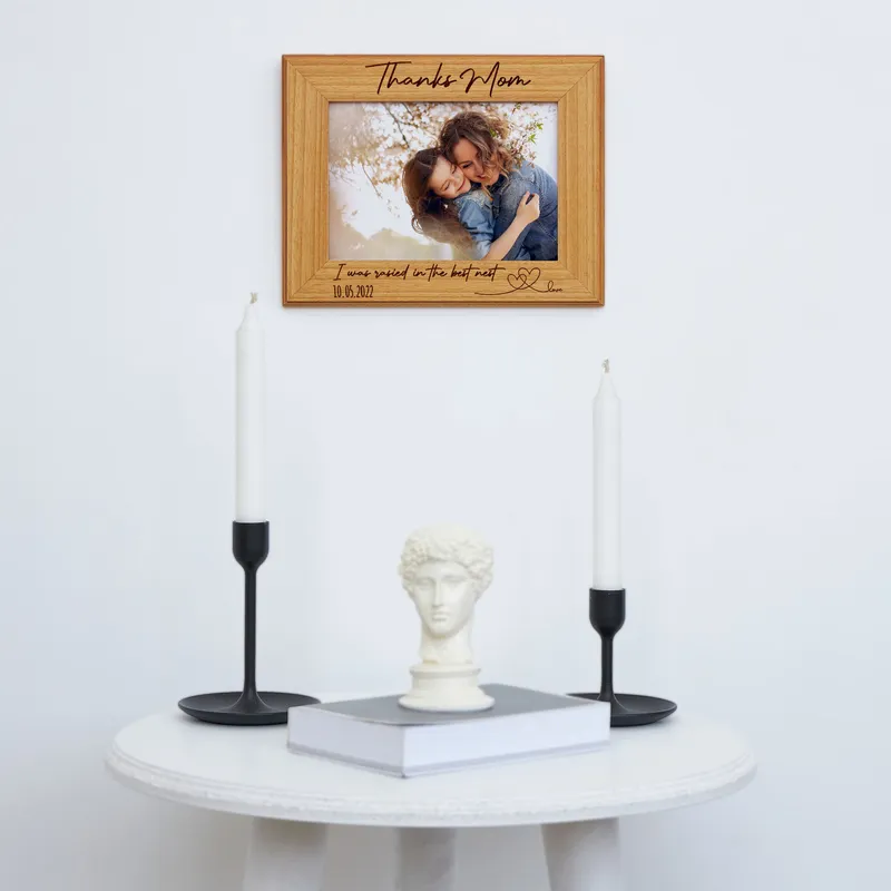 Personalised Wooden Photo Frame for Mother's Day Gift