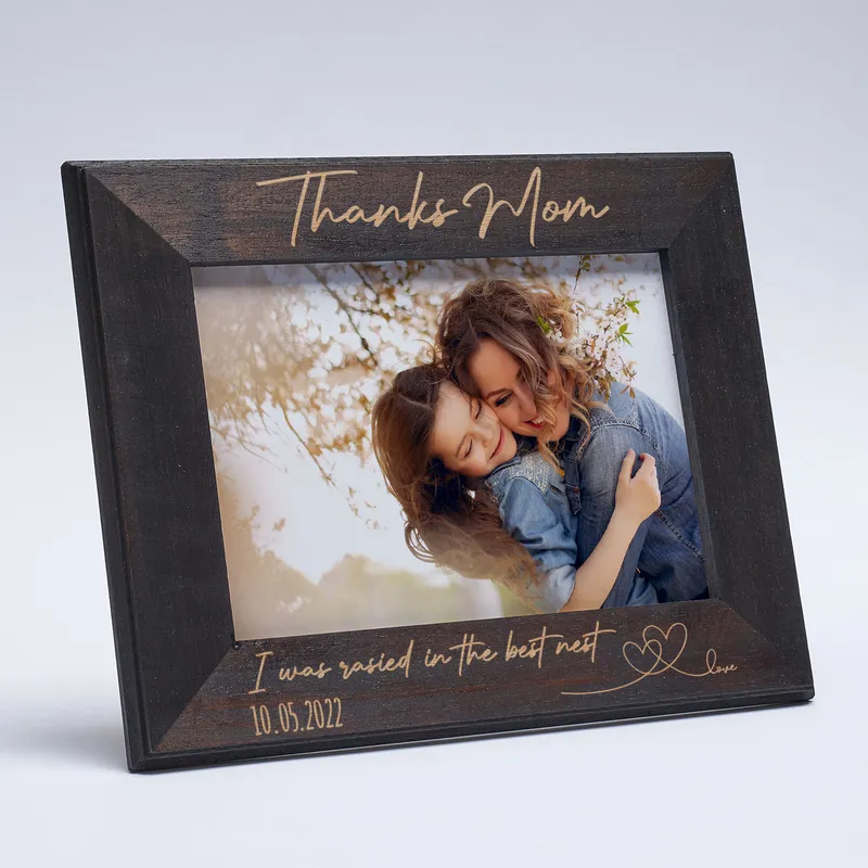 Personalised Wooden Photo Frame for Mother's Day Gift