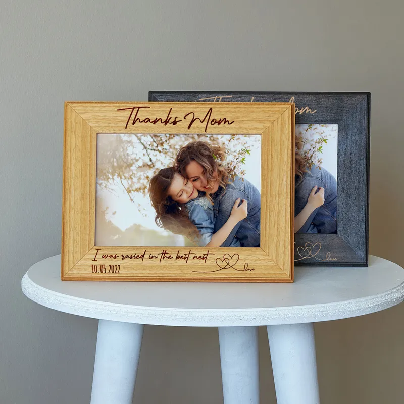 Personalised Wooden Photo Frame for Mother's Day Gift