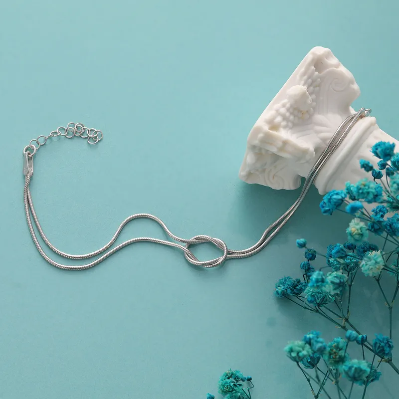 The Knot of Love Silver Bracelet