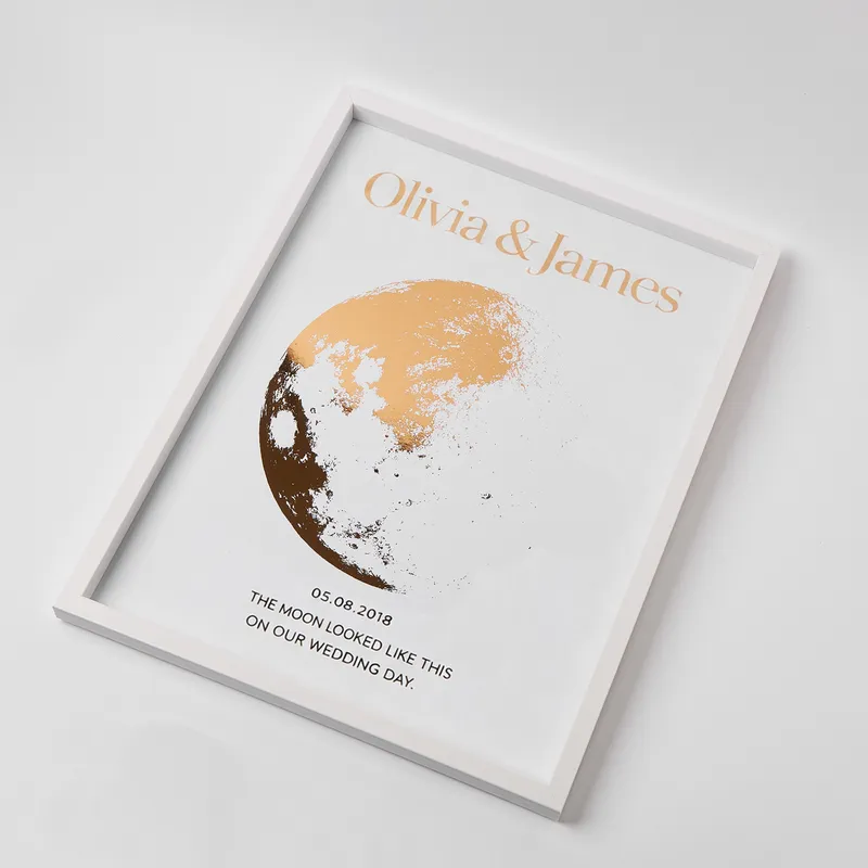 The Moon That Night Personalized Special Night Moon Phase Frame