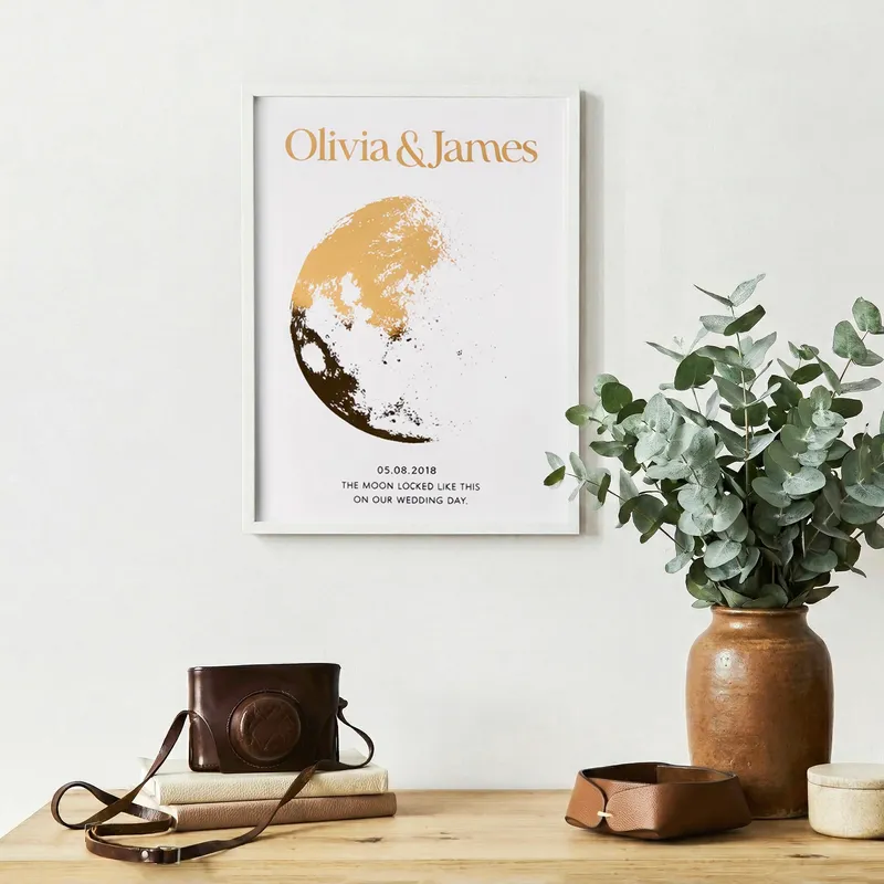 The Moon That Night Personalized Special Night Moon Phase Frame