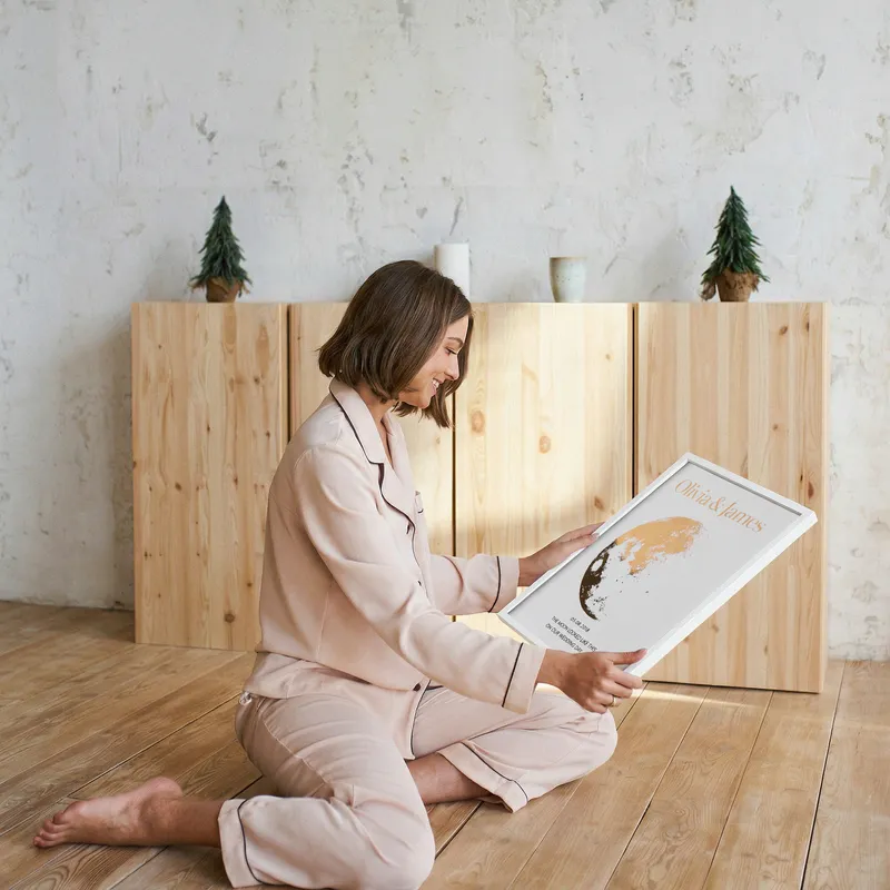 The Moon That Night Personalized Special Night Moon Phase Frame