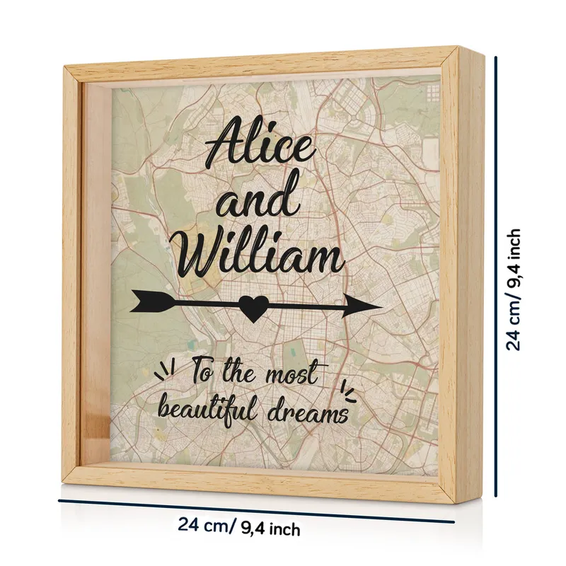To the Most Beautiful Dreams Design Wooden Piggy Bank Box Gift