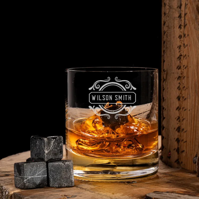 Tokyo Personalized Whiskey Set with Wooden Gift Box