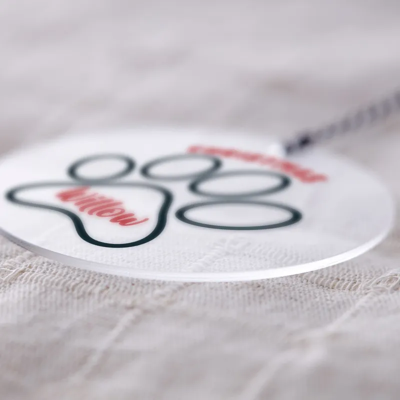 Transparent Acrylic Personalized Christmas Pine Tree Ornament