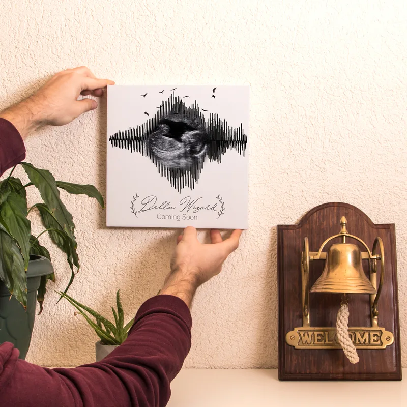 Ultrasound Baby Echo Canvas Picture with Personalized Picture and Name