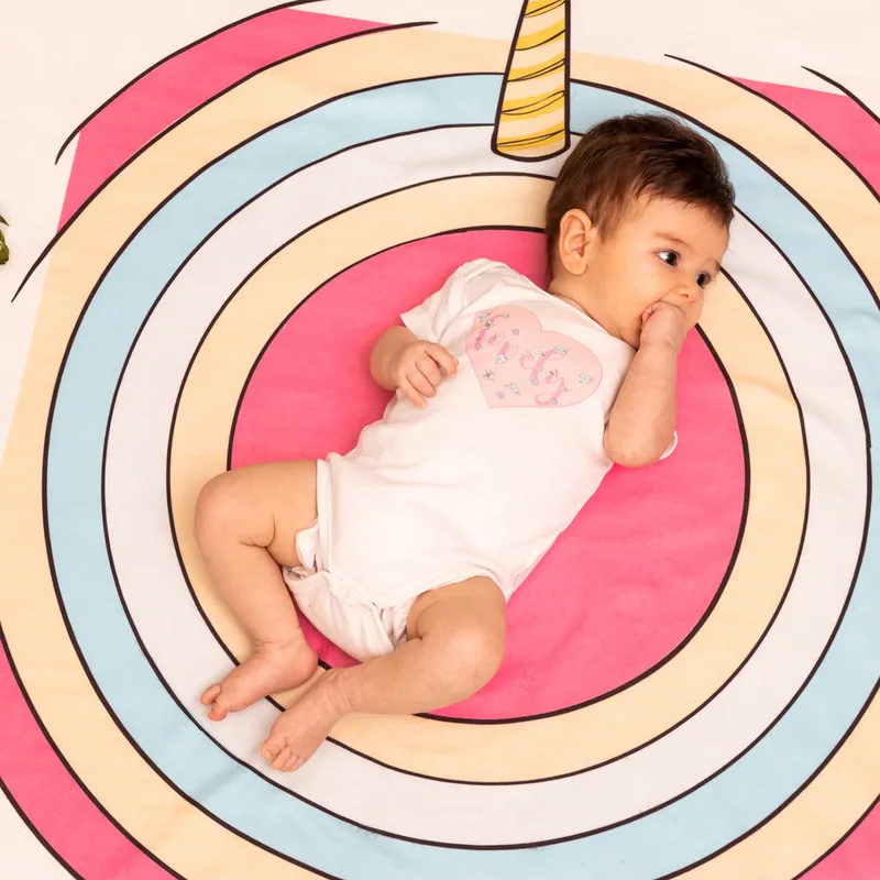 Personalised Unicorn Baby Milestone Blanket for Memorable Photos