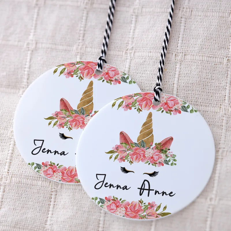 Personalised Unicorn Tree Ornament for Kids and Babies