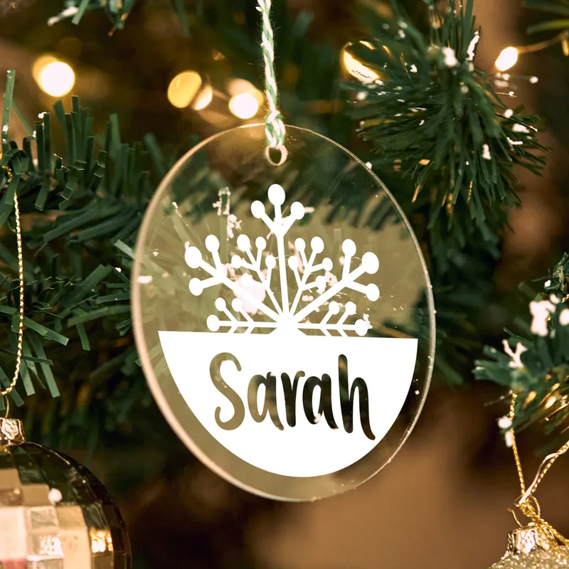 Personalised Snowflake Christmas Tree Ornament