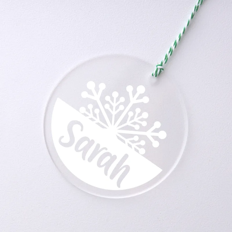 Personalised Snowflake Christmas Tree Ornament