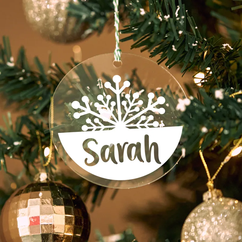 Personalised Snowflake Christmas Tree Ornament