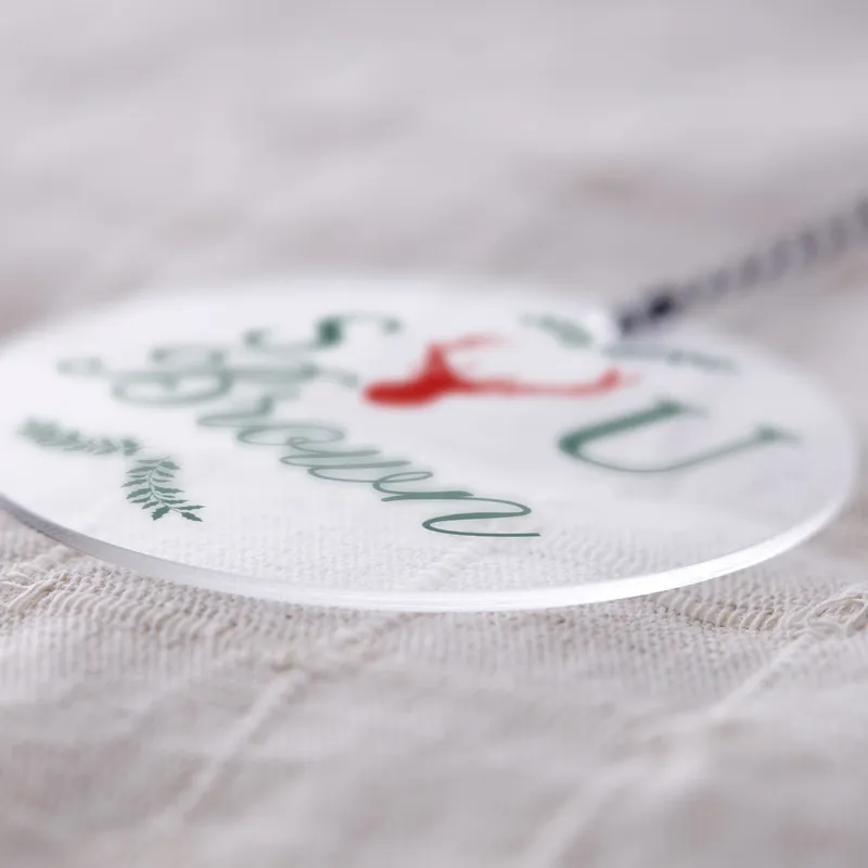 Unique Transparent Ornament for Christmas - Personalized Gift