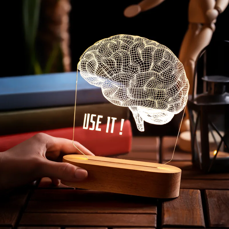 Brainy Banter 3D LED Lamp for Home and Office Decor