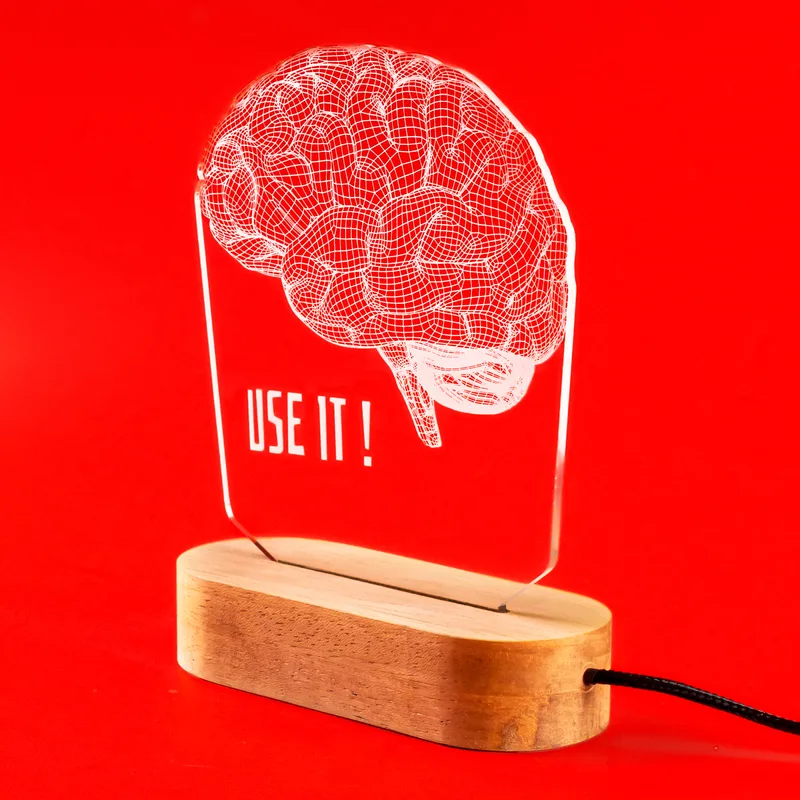 Brainy Banter 3D LED Lamp for Home and Office Decor
